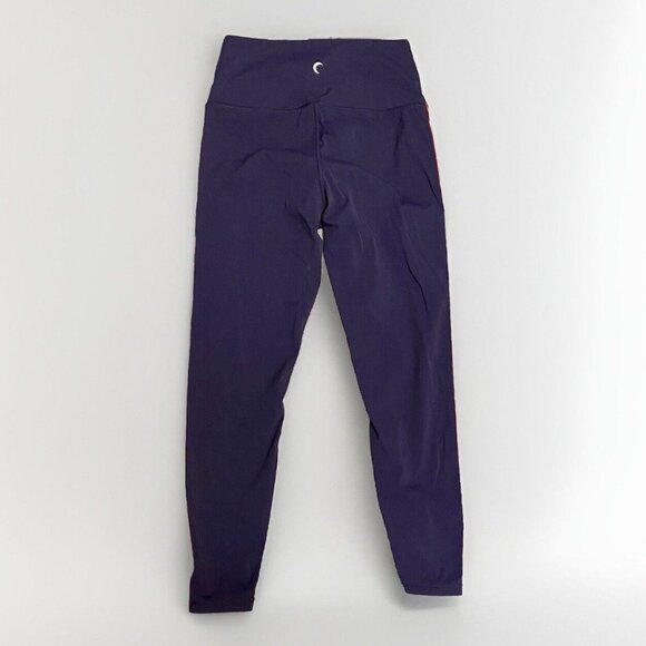 Zyia Active Womens Rainbow Stripe Luxe Legging Size Small Navy Blue Inseam 23” - Picture 3 of 9